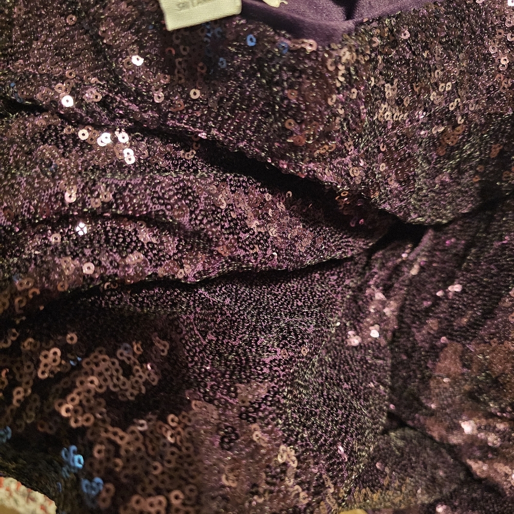Liz Claiborne Purple Sequin Midi Pencil Skirt 2X - Picture 4 of 4